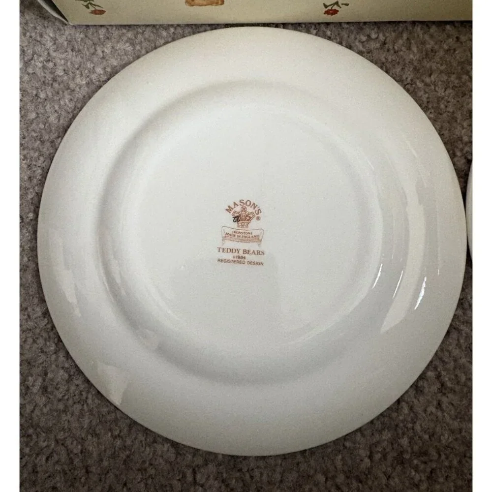 Mason’s Ironstone Teddy Bears Children’s Set Bowl, Cup, Egg Cup & Plate 4 Pc Set